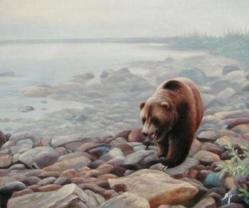 Bear fishing. Kostyuk Igor