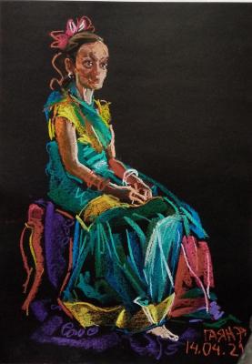 Girl in Indian Costume - 2 (Sari). Dobrovolskaya Gayane