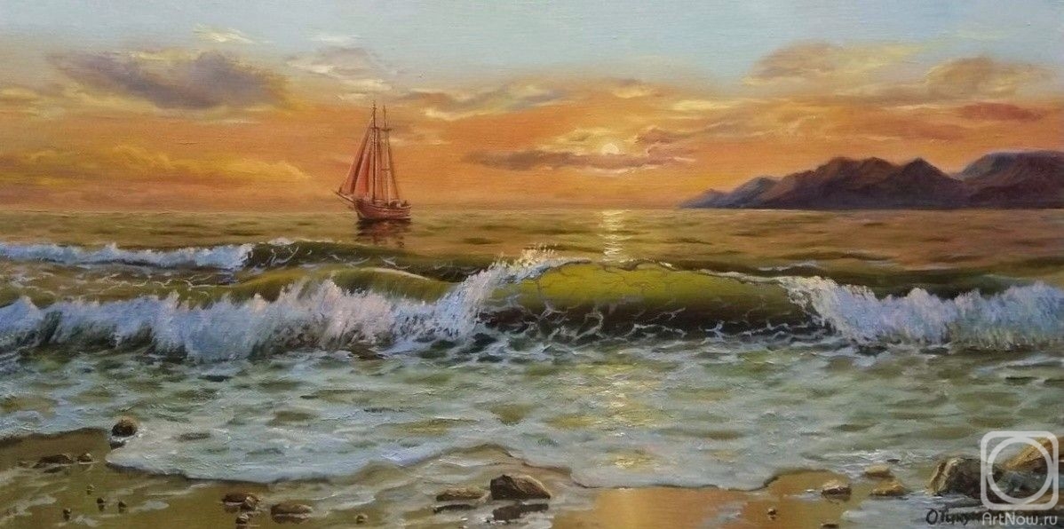 Tikunova Olga. Sunset on the sea