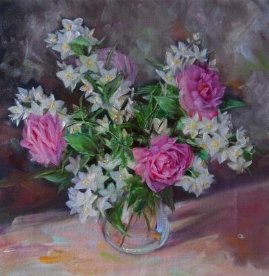 Roses and jasmine. Razumova Svetlana