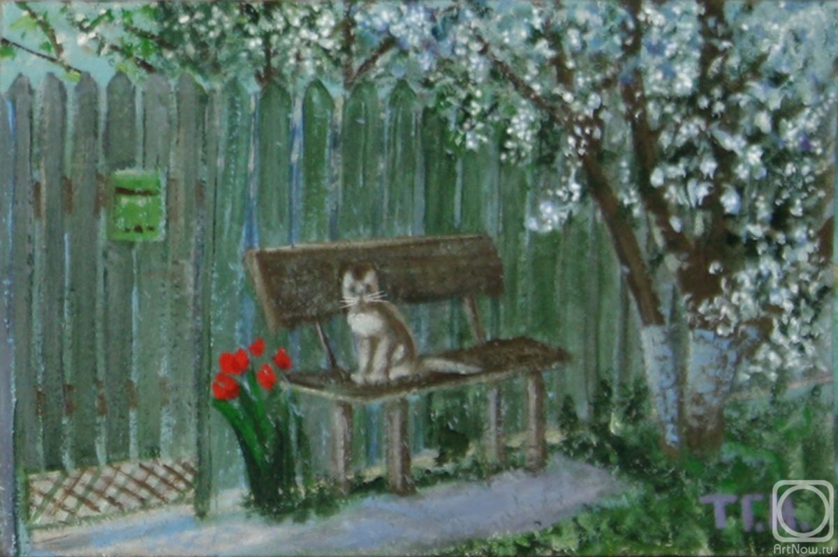 Kudryashov Galina. On a bench near my house