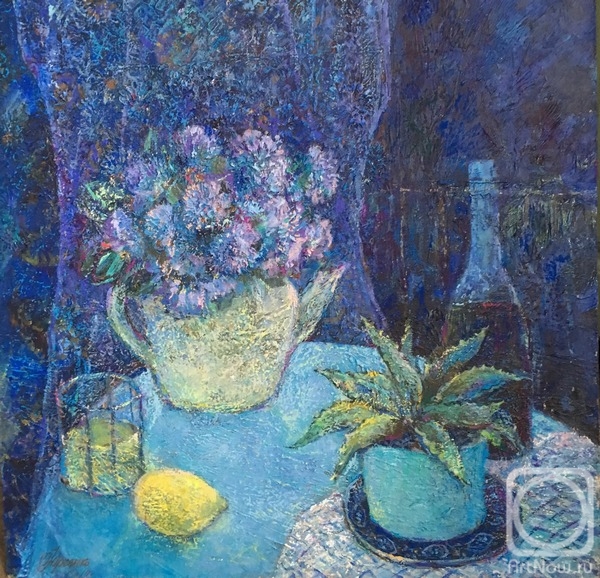 Yurtchenko Olga. Blue still life
