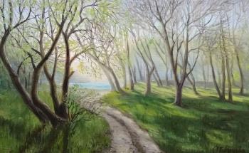 The first greens in spring (The First Leaves On The Trees). Tikunova Olga
