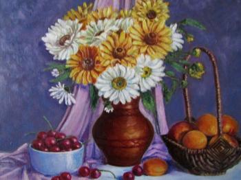 Daisies and fruits