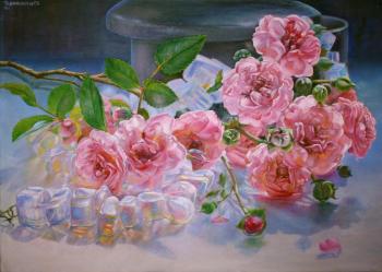 Roses and beads (Glass Beads). Kudryashov Galina