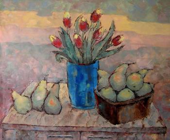 Pears and tulips