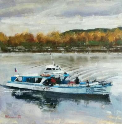 Autumn. The old boat. Silantyev Vadim