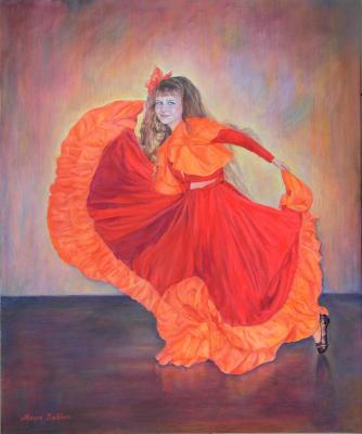 To the sound of the tango (Dancing Girl). Bukhina Maya