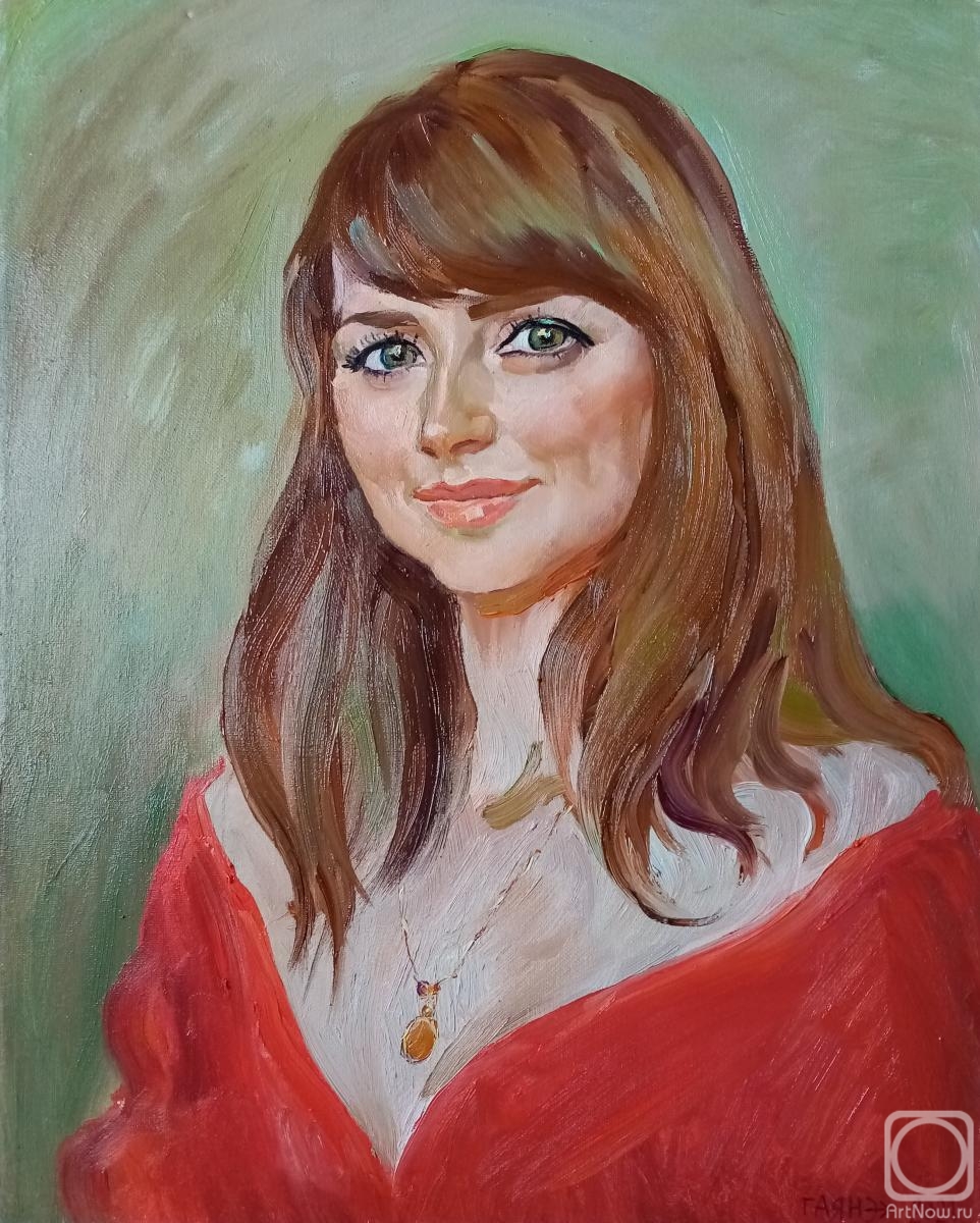 Dobrovolskaya Gayane. Girl in red, from nature