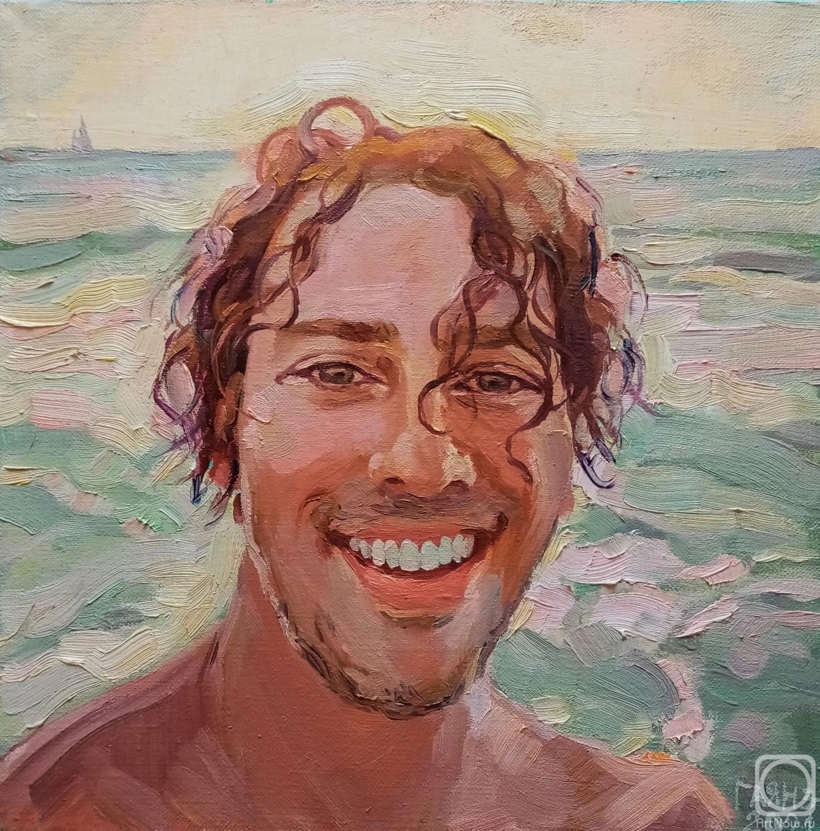 Dobrovolskaya Gayane. Selfie by the sea, with photo