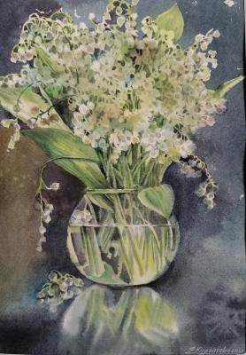 Summer bouquet (Lily Of The Valley Watercolor). Kuropteva Evgenia