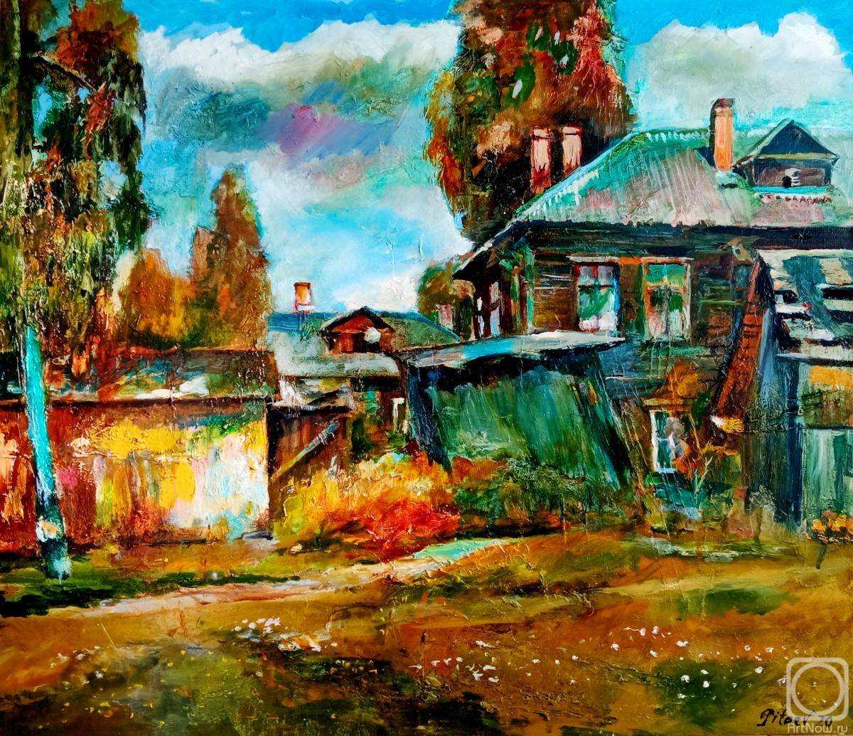 Pitaev Valery. The yard in Dryzhnaya Gorka