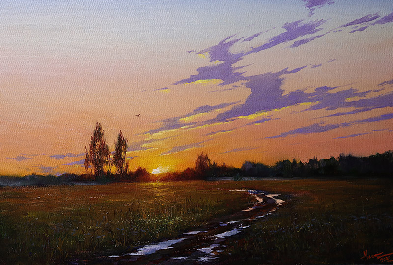 Nesterchuk Stepan. Sunset, after the rain