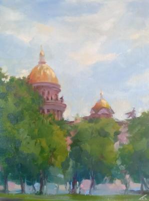 Basistov Sergey . View of St. Isaac's Cathedral (etude)