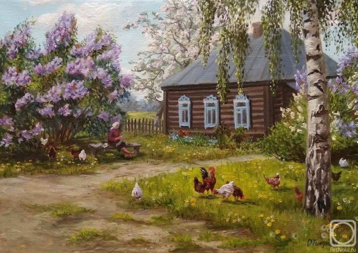 Tikunova Olga. Lilac blossom in the village