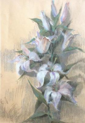 Komarova Elena Konstantinovna. White royal lilies