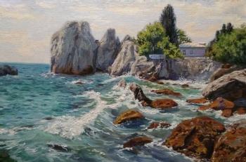 Crimean landscape. Gurzuf (Painting With The Black Sea). Tikunova Olga