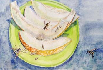 Still life with wasps (Sting). Gorenkova Anna