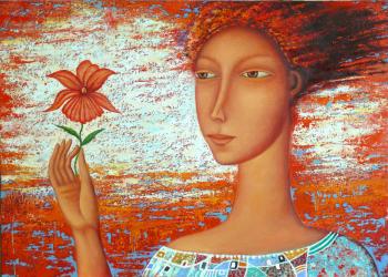 The lady with the flower