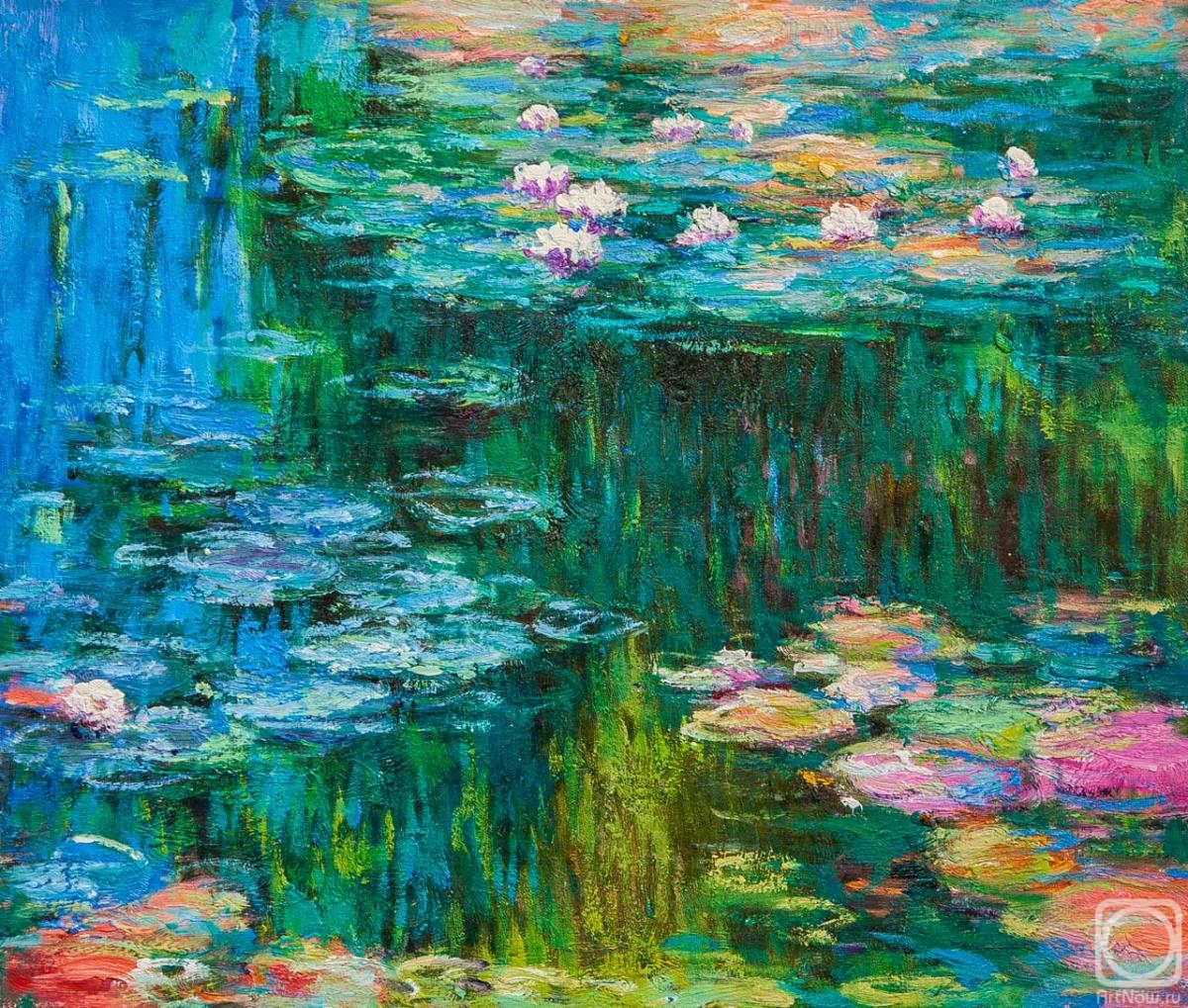 Kamskij Savelij. Copy of Claude Monet's painting Water Lilies, N10