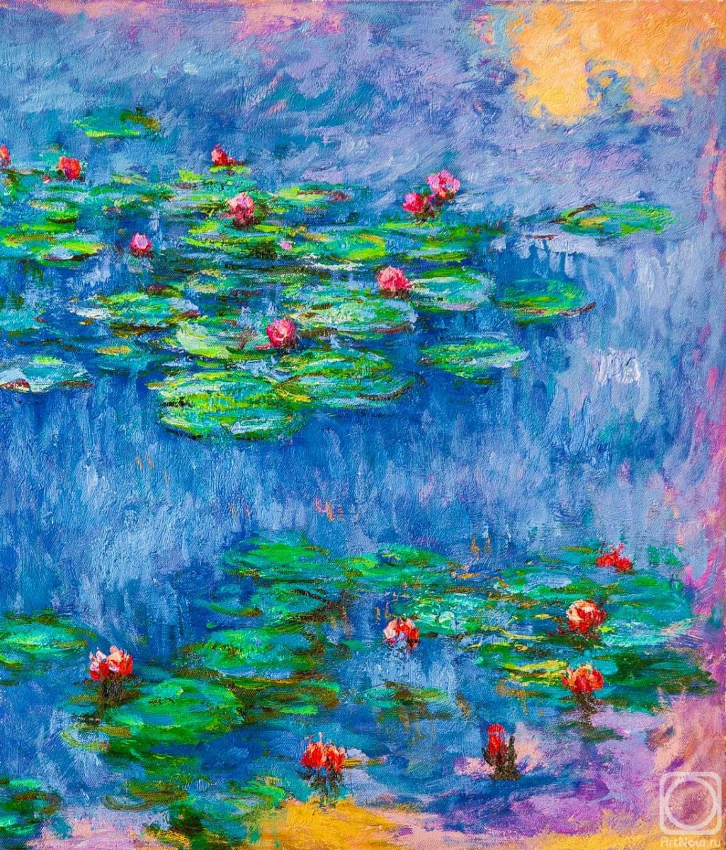 Kamskij Savelij. Water lilies, N15, copy of Claude Monet's picture