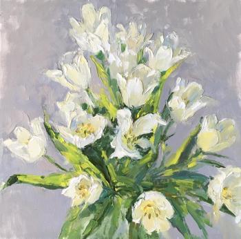 White tulips. Ostrovskaya Elena