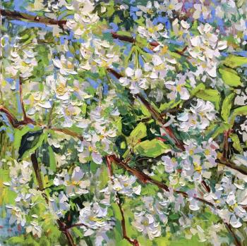 Apple tree in bloom (The Artist Elena Ostrovskaya). Ostrovskaya Elena