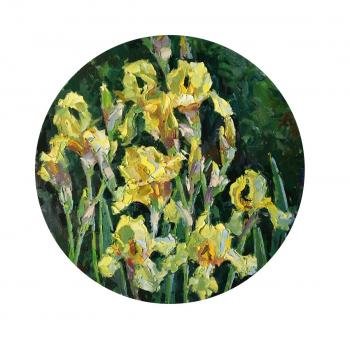 Yellow irises (The Artist Elena Ostrovskaya). Ostrovskaya Elena