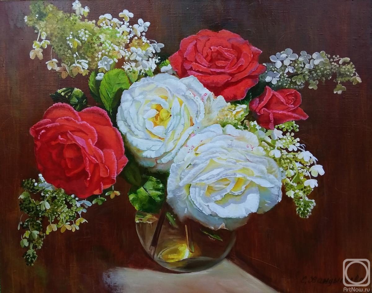Vandysheva Svetlana. Roses and hydrangea