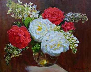 Roses and hydrangea. Vandysheva Svetlana