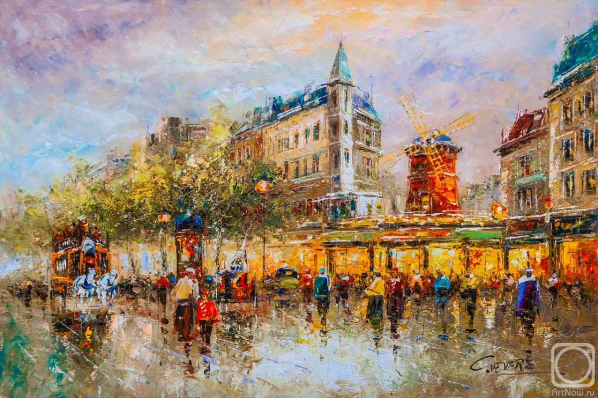 Vevers Christina. Parisian landscape by Antoine Blanchard. Le Moulin Rouge