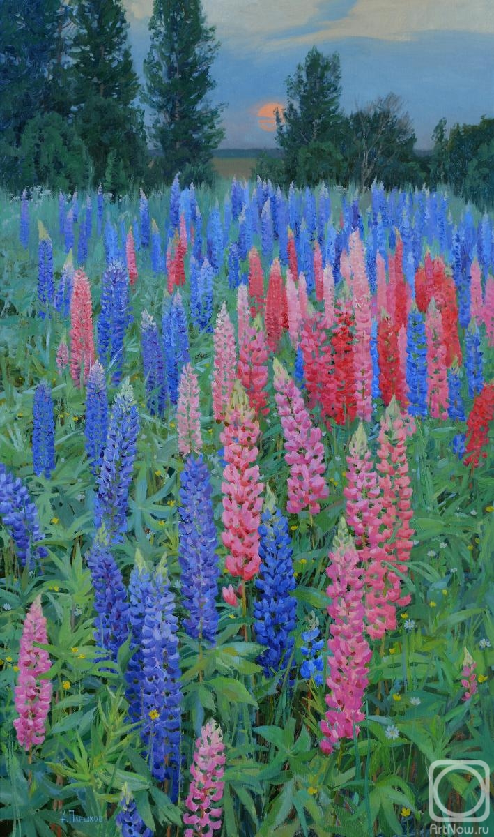 Pleshkov Aleksey. Fire at dusk