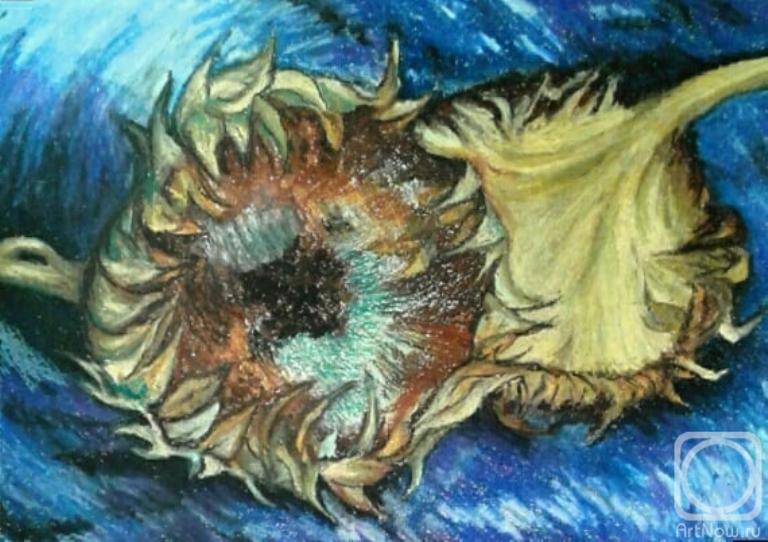 Khubedzheva Nataliya. Sunflowers (copy of a Van Gogh painting)