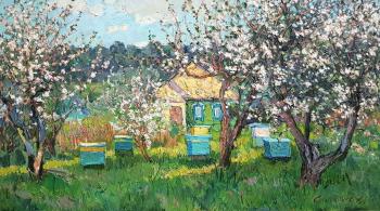 In the spring garden (Beehives In The Garden). Sisoev Dmitriy