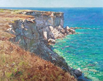 Ershov Vladimir Sergeevich. Sea and rocks near Syracuse