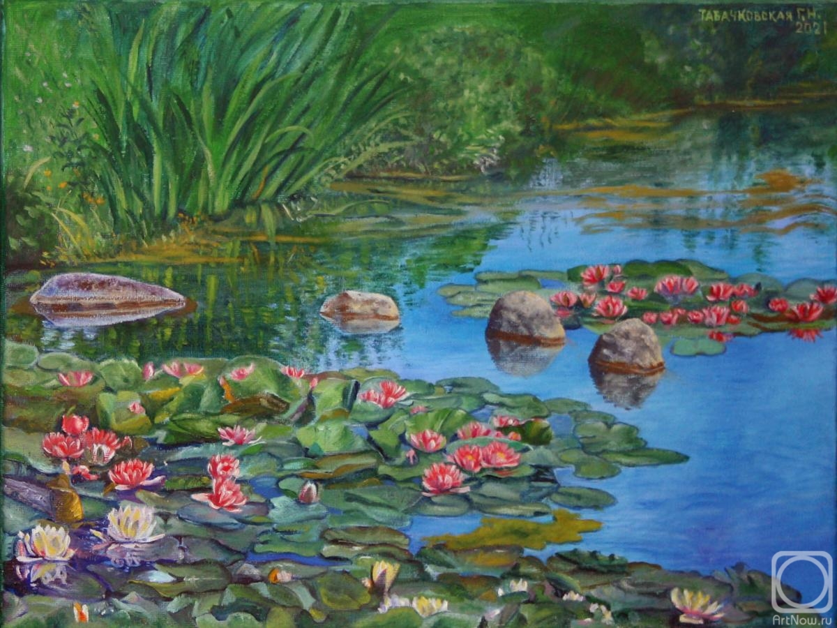 Kudryashov Galina. Water lilies on the pond