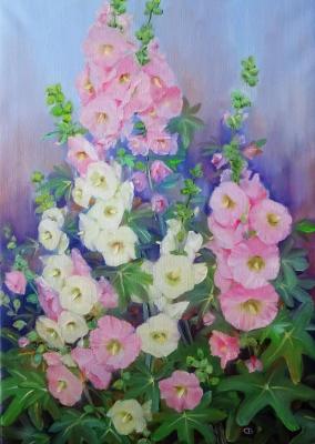 Hollyhocks (The White Rose). Razumova Svetlana