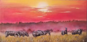 African sunset. Litvinov Andrew