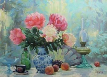 Still life with peonies