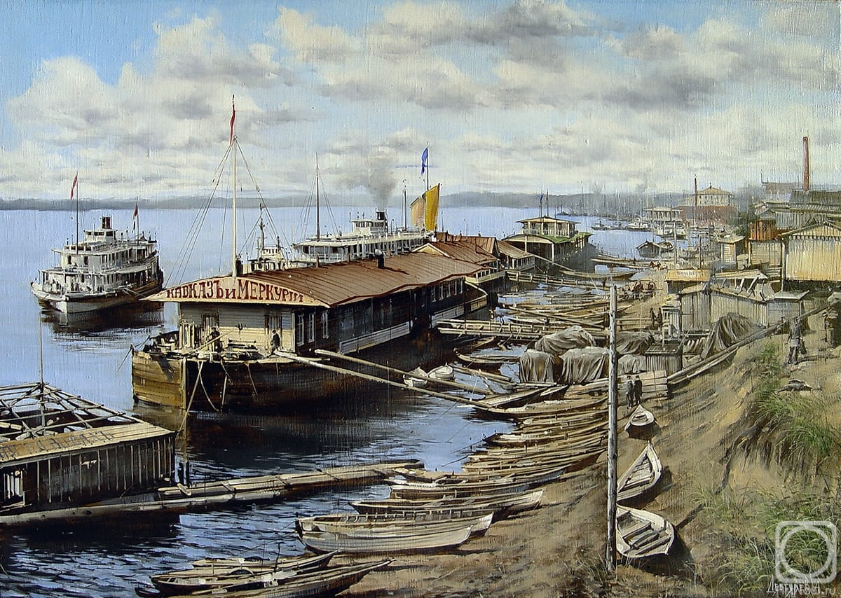 Degtyaryov Aleksandr. Old piers on the Volga river