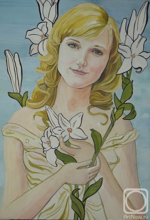 Tsebenko Natalia. Portrait in the Art Nouveau style