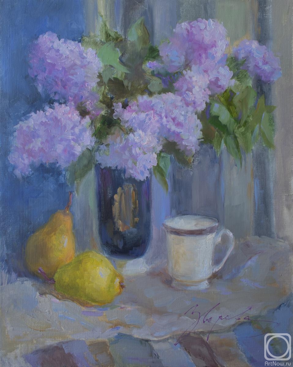 Zvereva Tatiana. Lilac in a blue vase