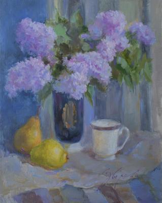Lilac in a blue vase. Zvereva Tatiana