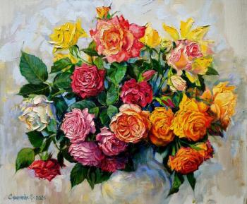 Roses from my garden (Roses In Oil From Life). Simonova Olga