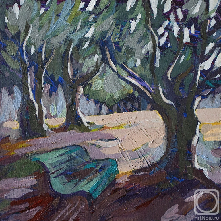 Goda Laima. In the olive trees shade
