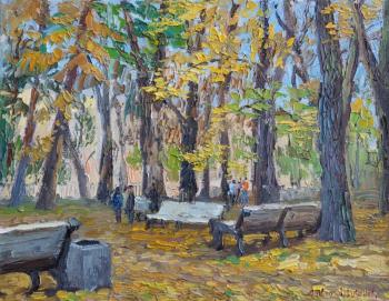 Golden autumn in the park. Shihanov Ivan