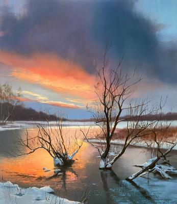 Flame of winter sunset. Zueva Marina