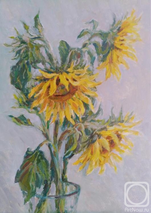 Klyan Elena. Bouquet with sunflowers