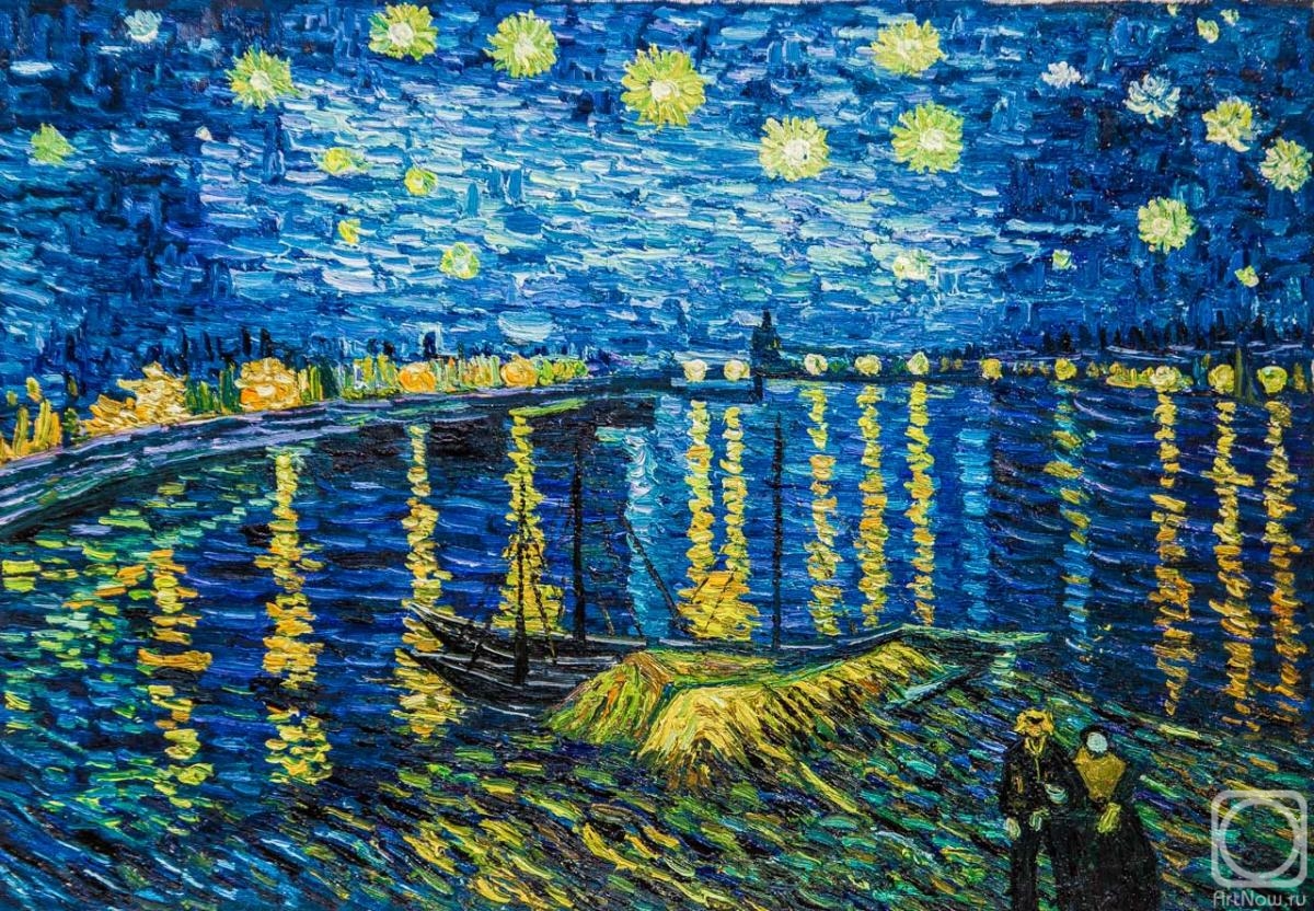 Vlodarchik Andjei. Copy of van Gogh. Starry night over Rhone