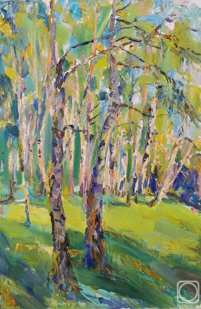 Mirgorod Irina. Birch trees. The living energy of spring